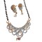 White Stone Mangalsutra with Earring, Mangalsutra Necklace, Mangalsutra Chain, Mangalsutra Earrings, Mangal Sutra, Indian Jewelry Set